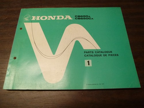 Parts list honda 650 - honda, c