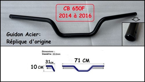 Guidon acier type - guidon,